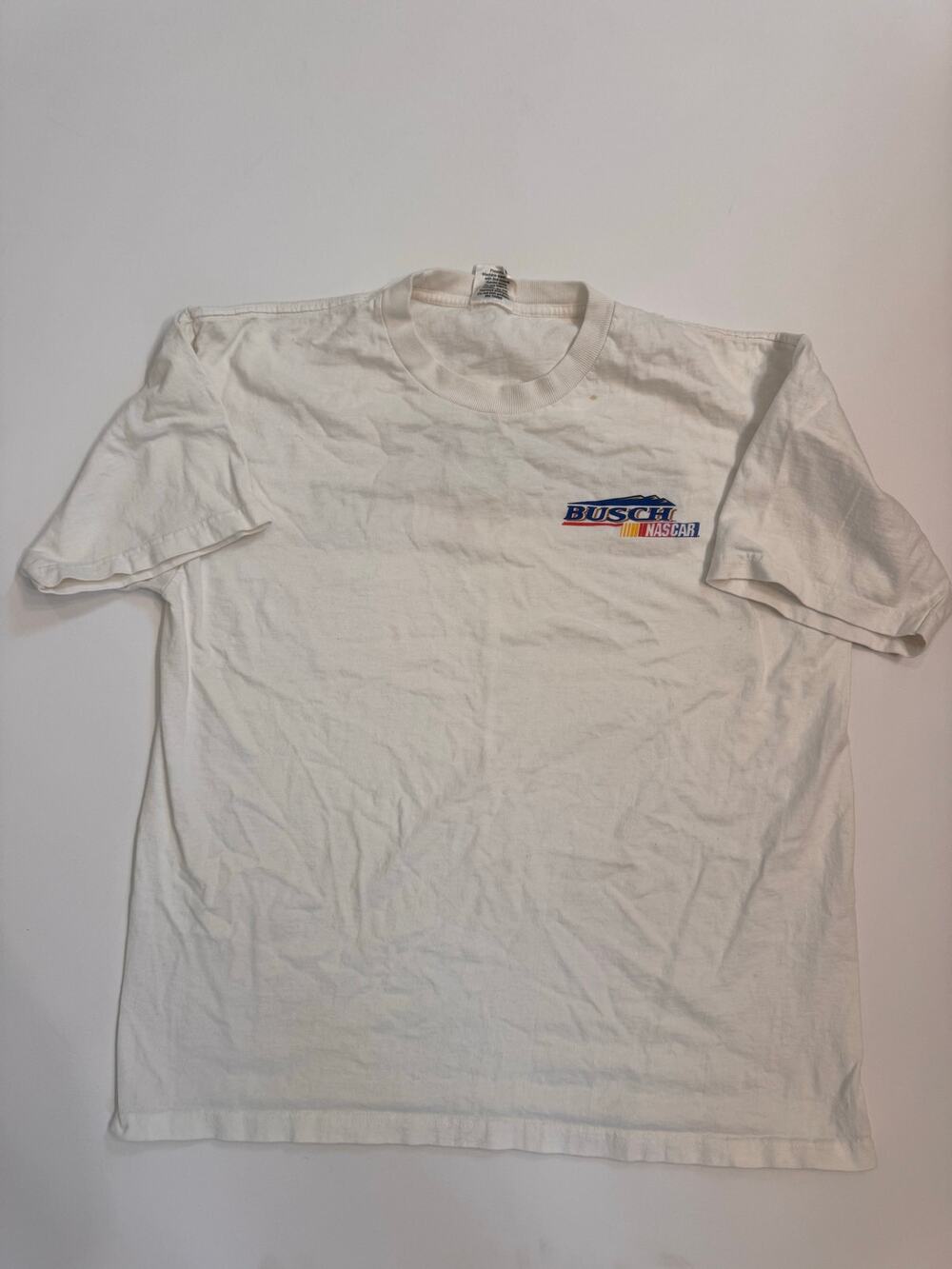 Vintage 1996 Busch NASCAR Graphic T-Shirt Size XL 100% Cotton